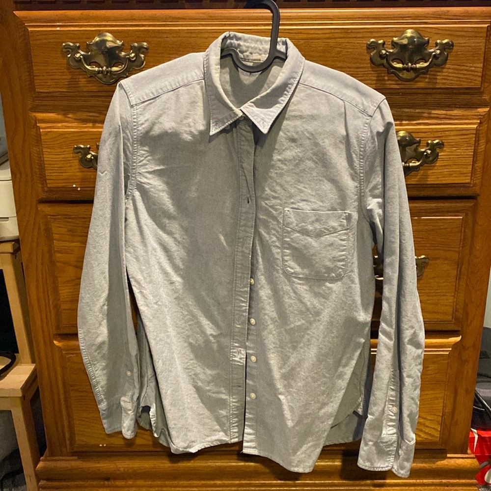 Muji women shirt ( greyish blue)